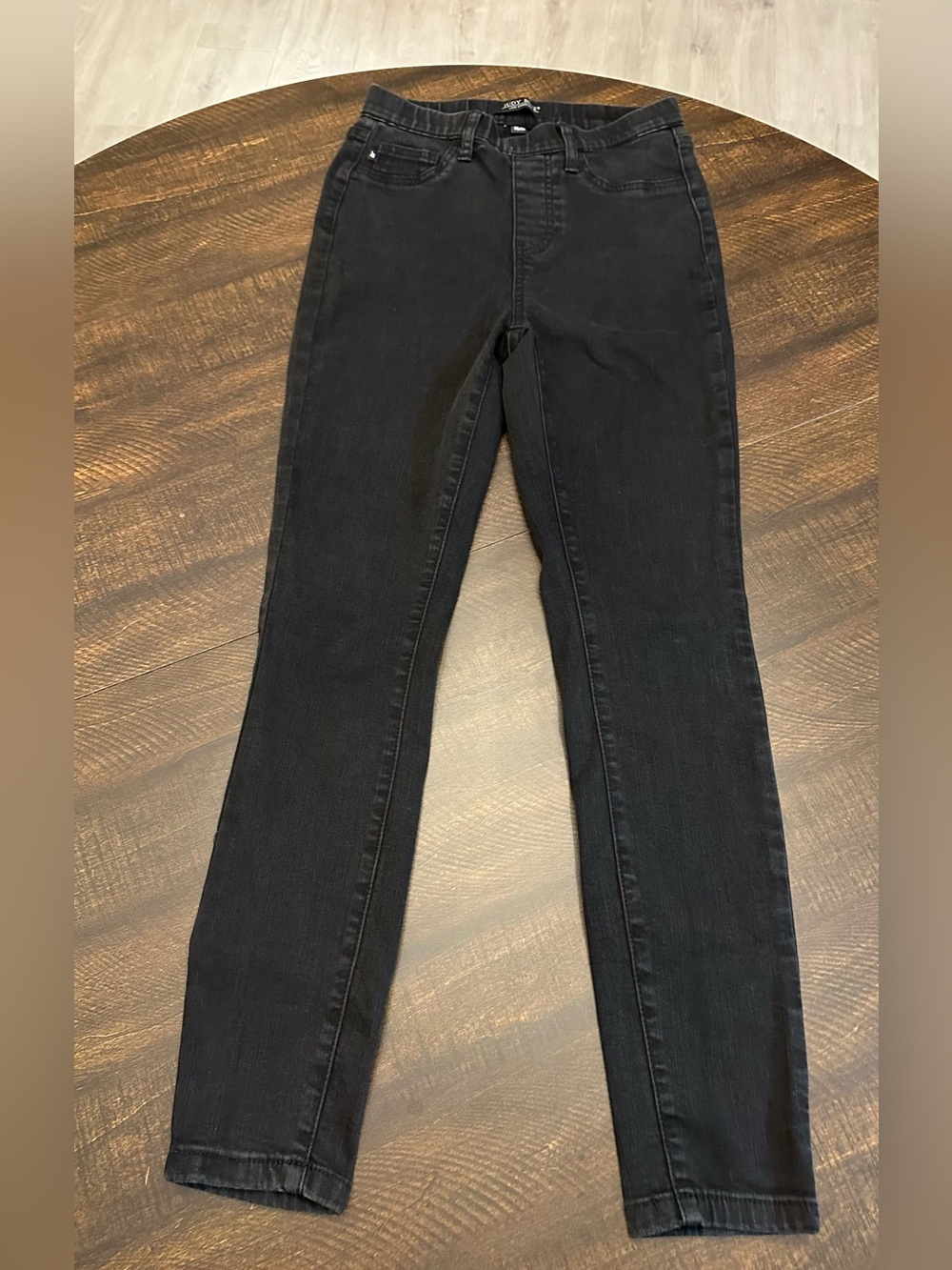 Judy Blue Womens Black Denim Jeggings Skinny Leg Pull-On Stretch-Juniors Sz 3